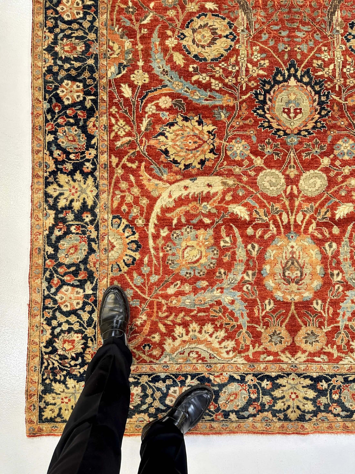 Indo-Persian - Kerman Sickle Leaf Design (6'x9') red/blue