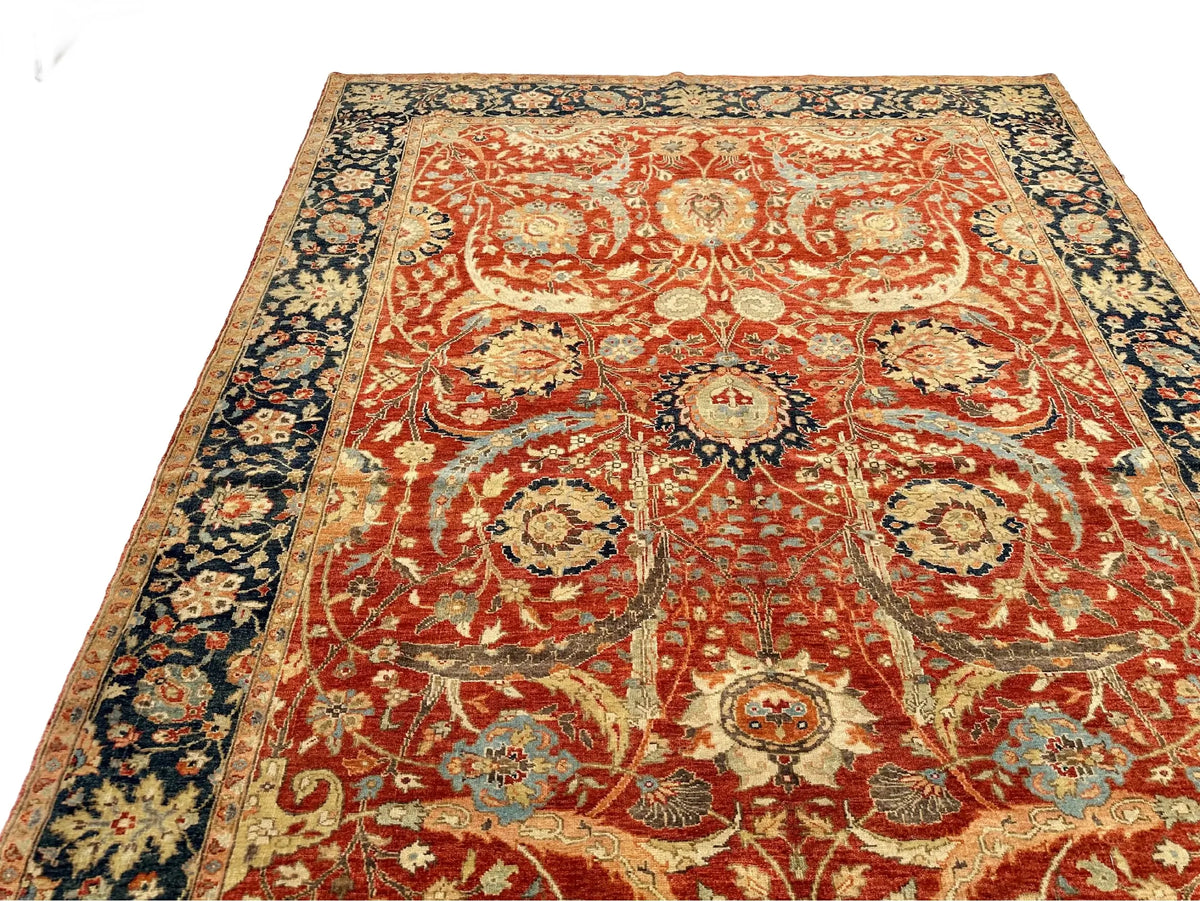 Indo-Persian - Kerman Sickle Leaf Design (6'x9') red/blue
