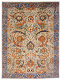 Aryana - Sickle Leaf Kerman Design (8'08"x11'09") lt.gray/blue/rust
