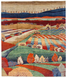 Aryana - Pictorial Landscape (8'03"x9'10") multicolor/green/blue/tan