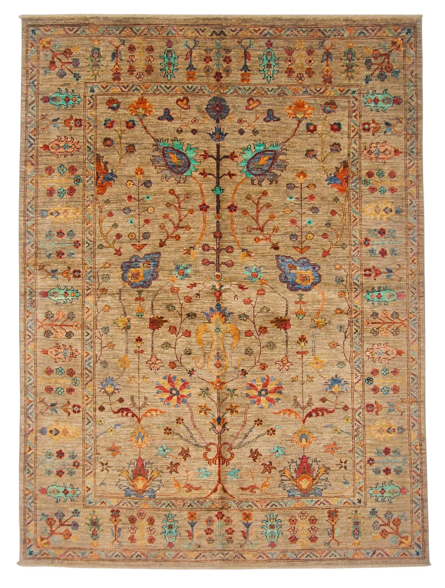 Aryana - Sultani (5'00"x6'09") natural undyed/multicolor