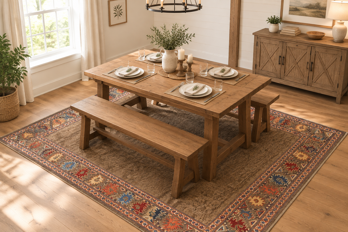 Ariana - Talysh/Open Field (6'04"x9'04") brown/multicolor