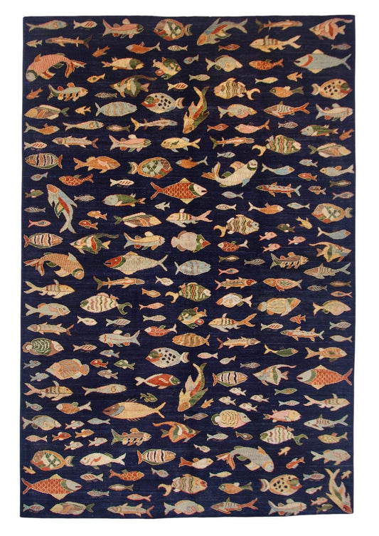 Fine Aryana - Oceanic (6'06"x9'08") navy/multicolor