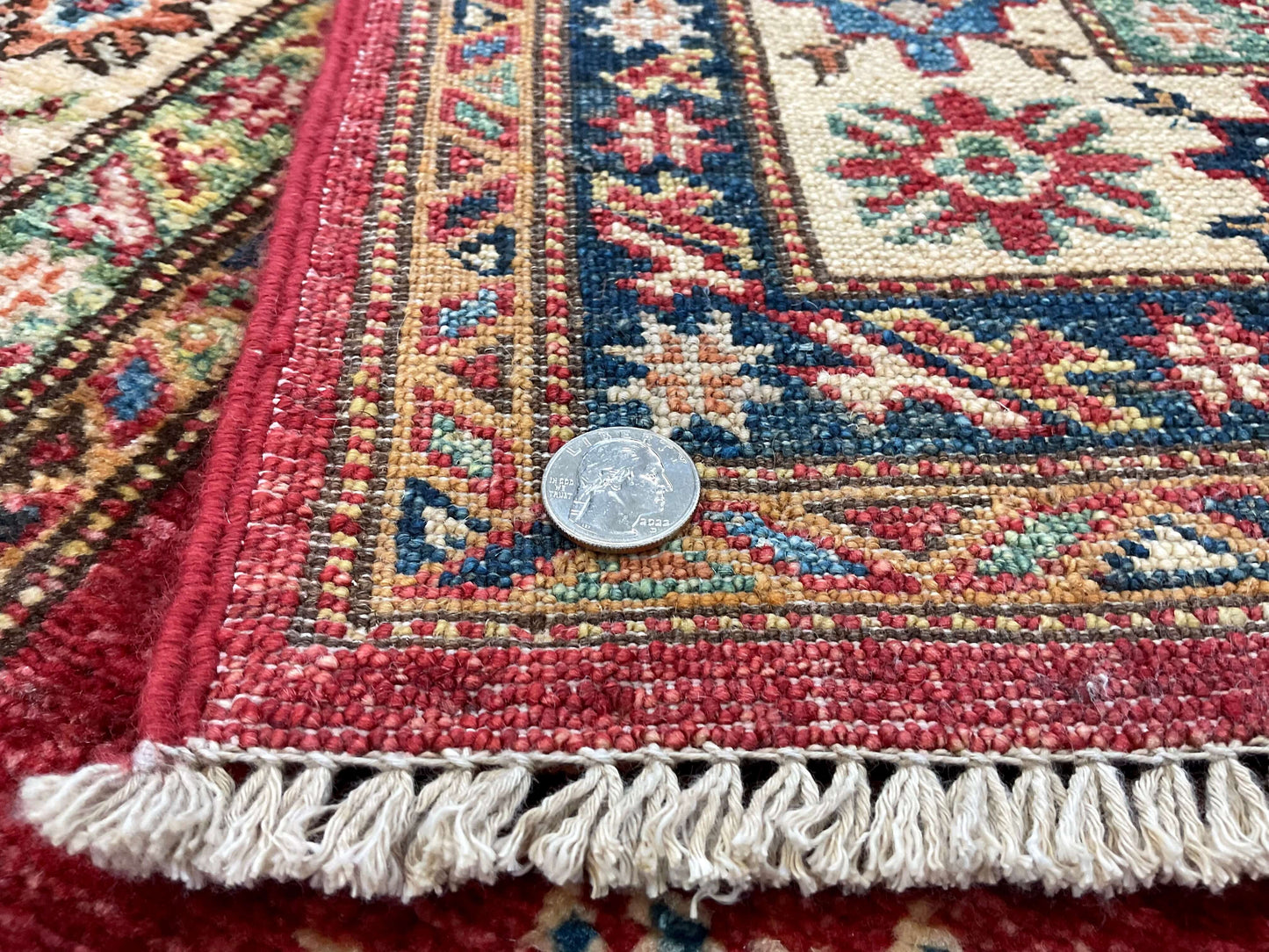 Super Kazak (3'11"x6'02") red/ivory