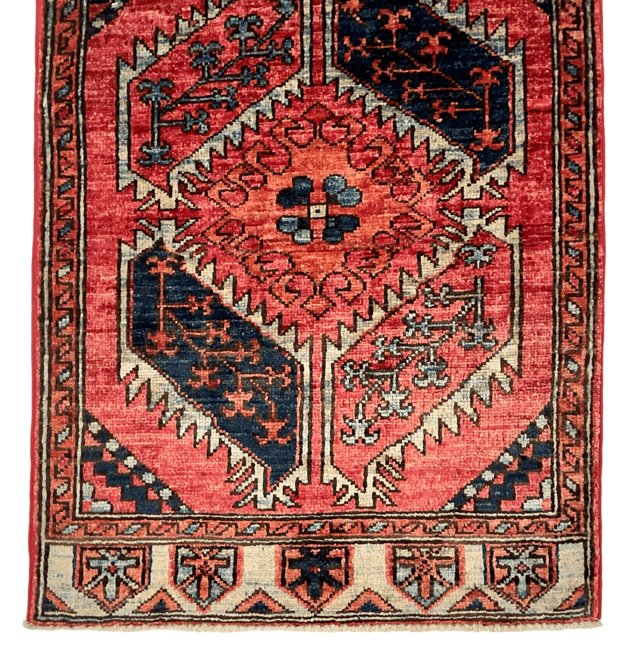 Afghan Ersari Turkomen (2'01"x3'01") red/blue
