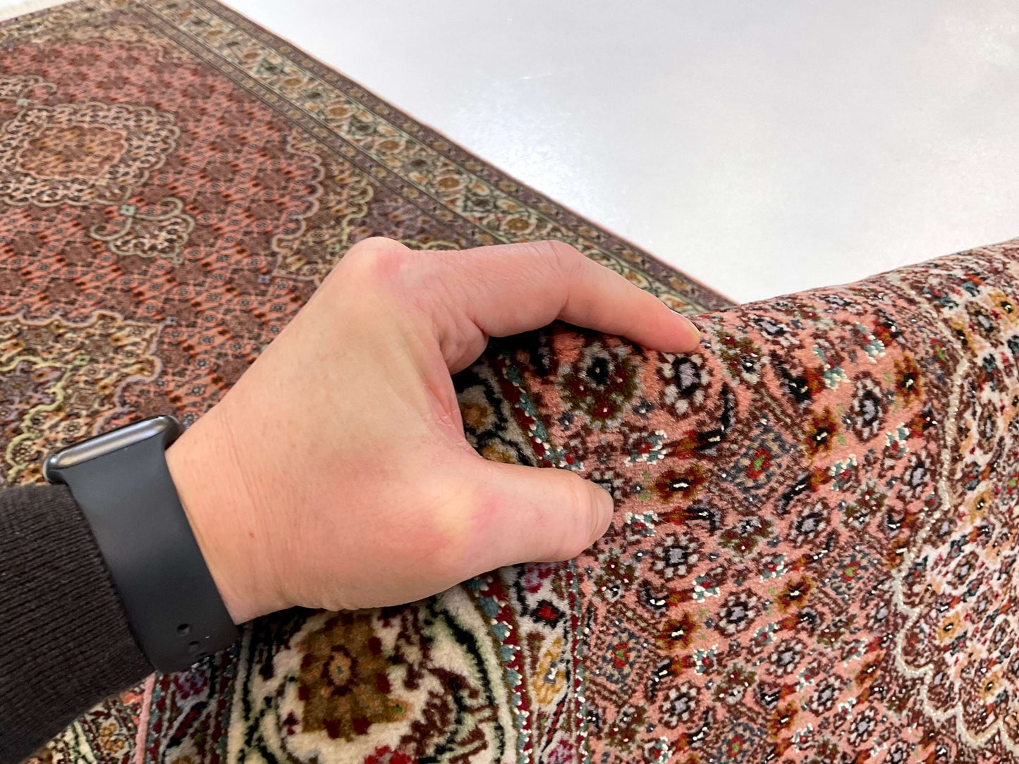 Persian Tabriz (2'09"x10'02") peach/ivory