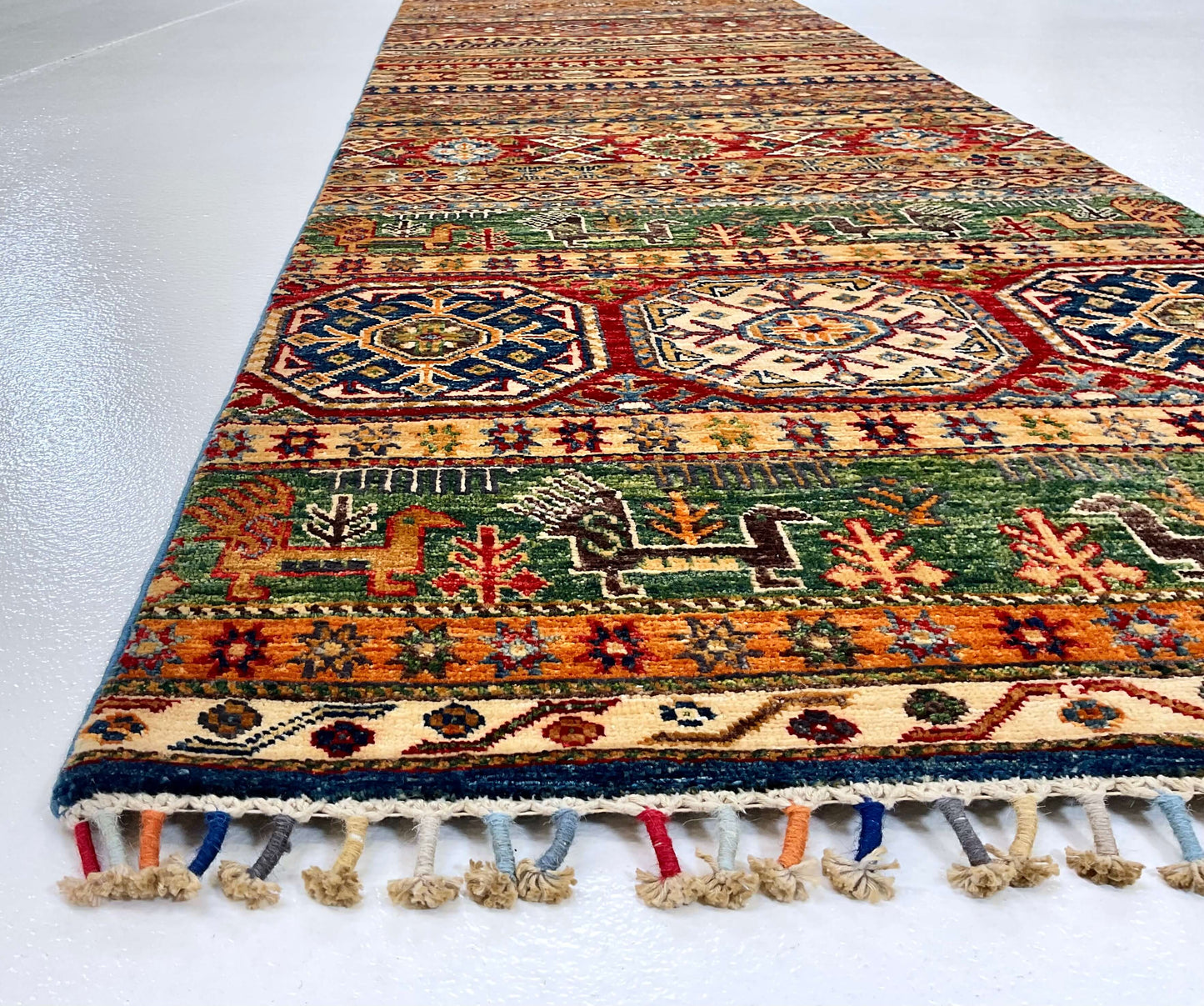 Khurjeen 2'08"x14'10" multicolor