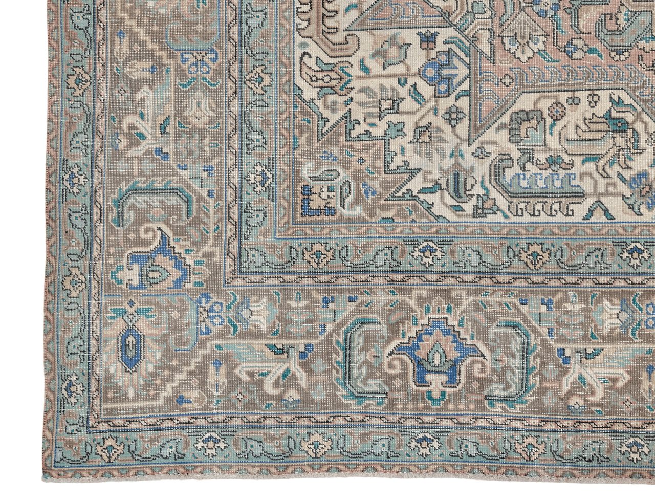 Antiqued Persian Tabriz (9'03"x12'04") pastels