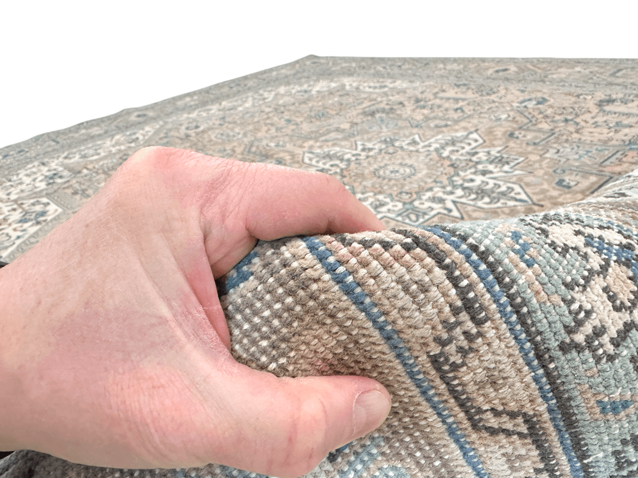 Antiqued Persian Tabriz (9'03"x12'04") pastels