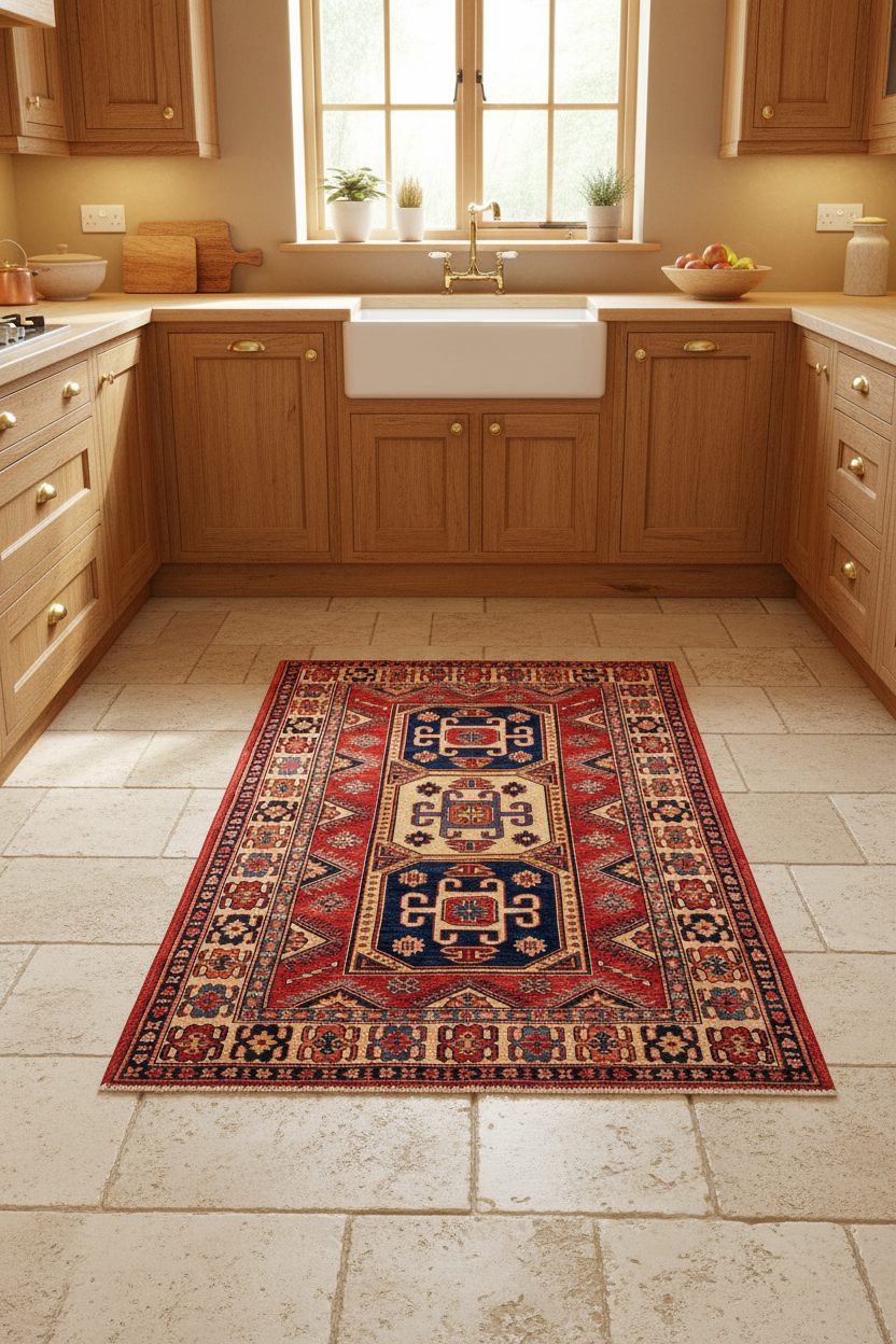 Super Kazak (3'10"x5'06") red/ivory