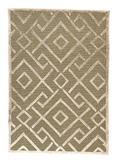 Wool & Bamboo Tibetan-Style (green/silver) 2x3