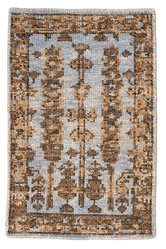 Cypress Trees (lt blue/camel) 2x3