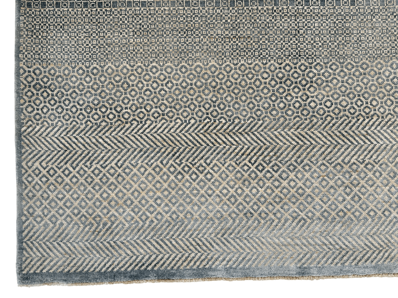 Grass design 9'01"x11'10" (gray/ivory)