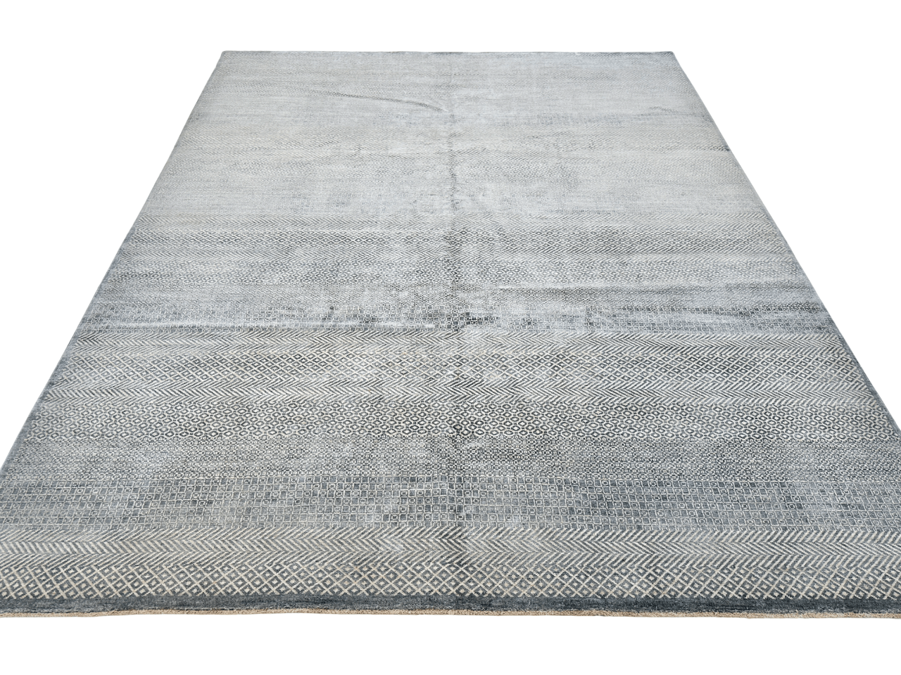 Grass design 9'01"x11'10" (gray/ivory)