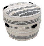Black & White Pouf 20"x20"x12"