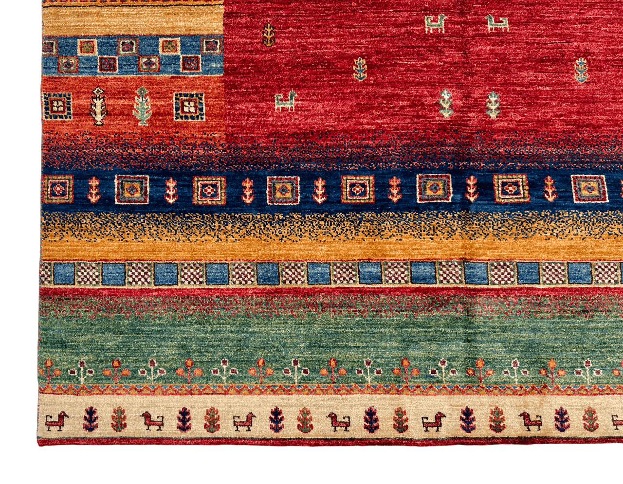 Afghan Gabbeh (5'08"x7'10") red/multicolor