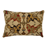 Soumak Flat Weave Bolster Pillow ivory Pillow 14"x22"