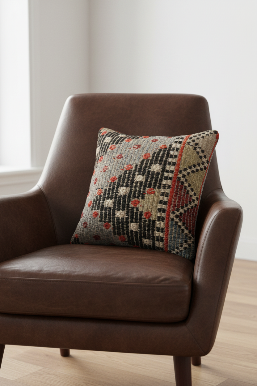 Turkish Kilim Pillow 16"x16"