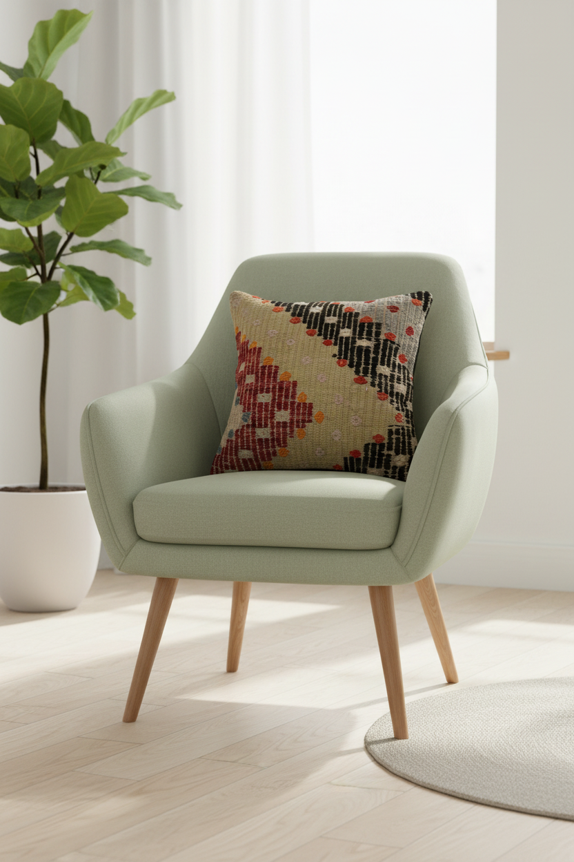 Turkish Kilim Pillow 16"x16"