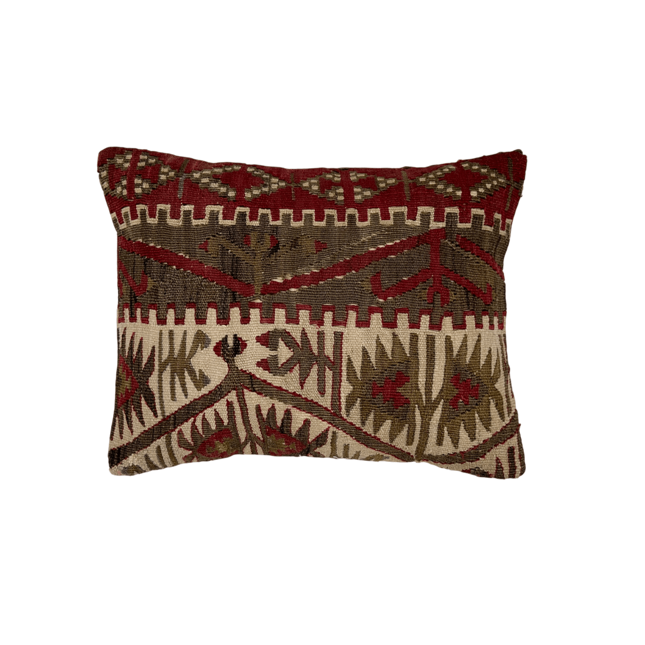 Wool Kilim Flat Weave Pillow 13"x18"