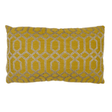 Yellow Geometric Down Filled Lumbar Pillow 14"x22"
