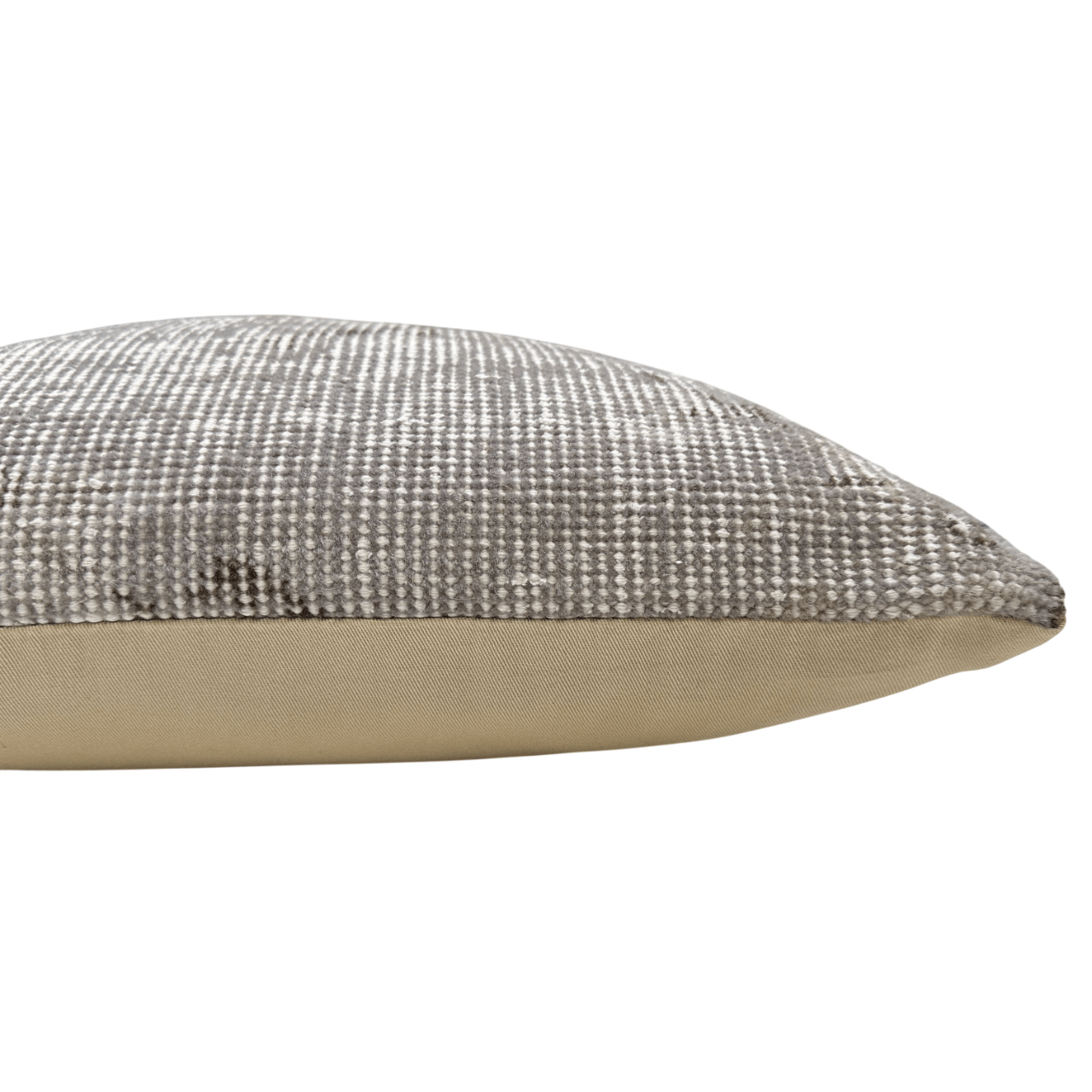 Vintage Turkish Overdye Rug Pillow 17"x17" gray