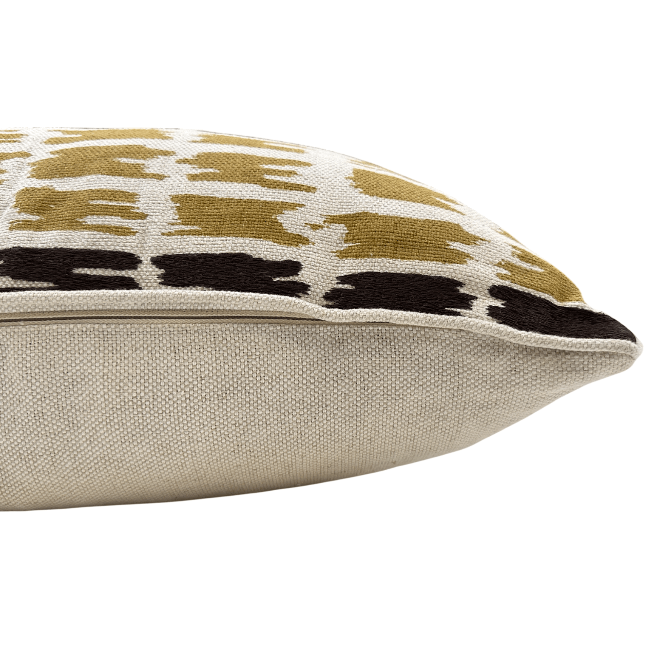 Gold/Multicolor Ikat Pillow 22"x22"