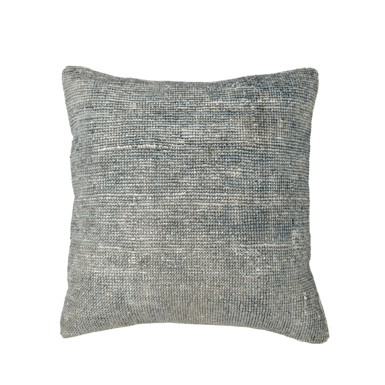 Blue-Gray Turkish Overdye Pillow 18"x18"