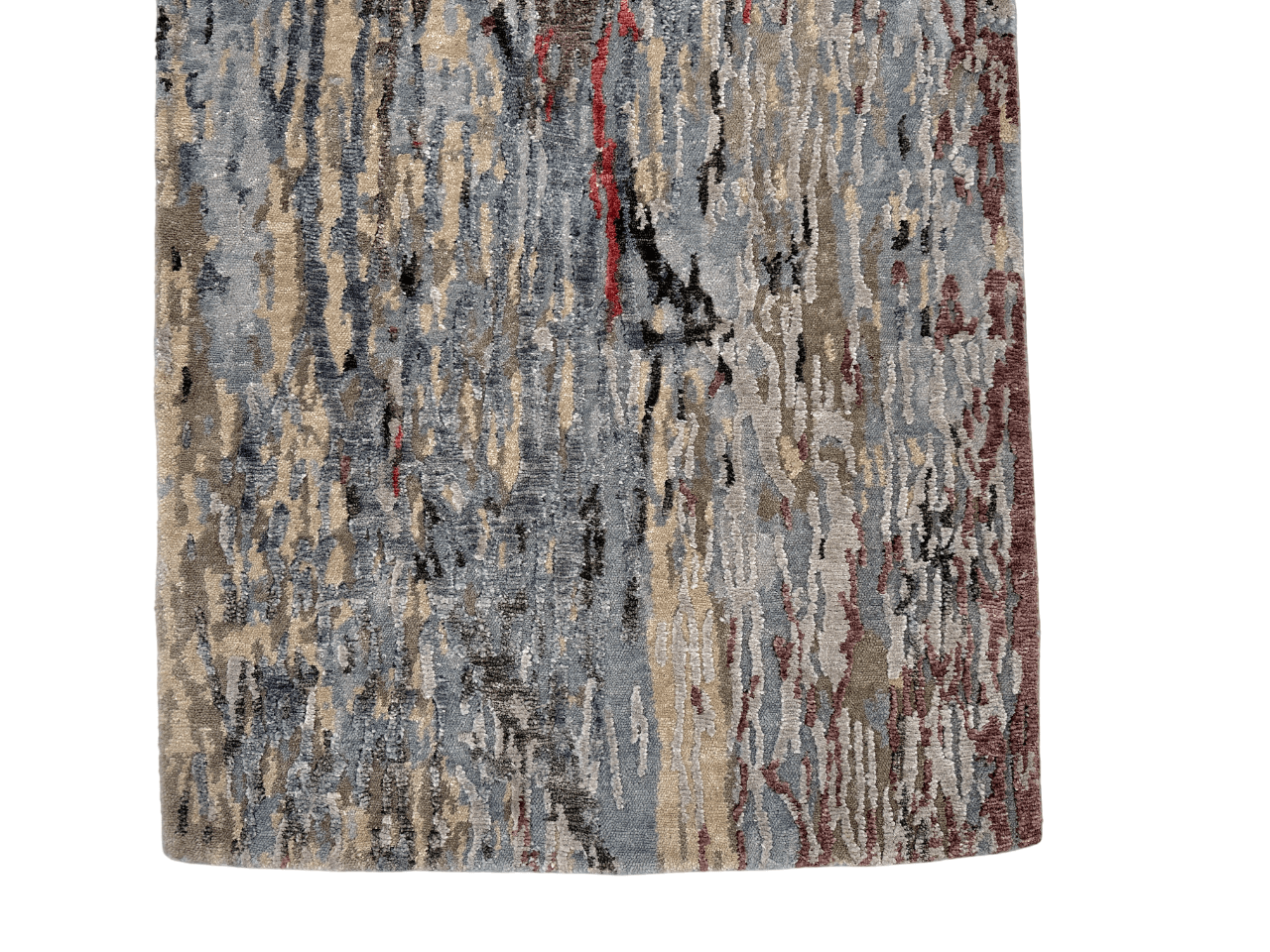 Contemporary 10' Runner gray/crimson