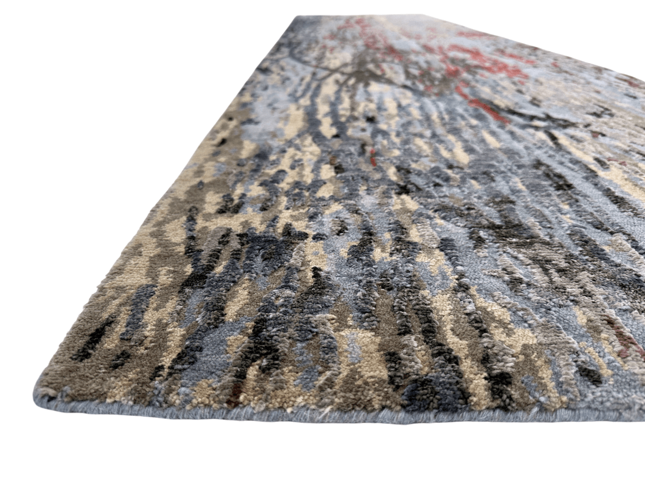 Contemporary 10' Runner gray/crimson