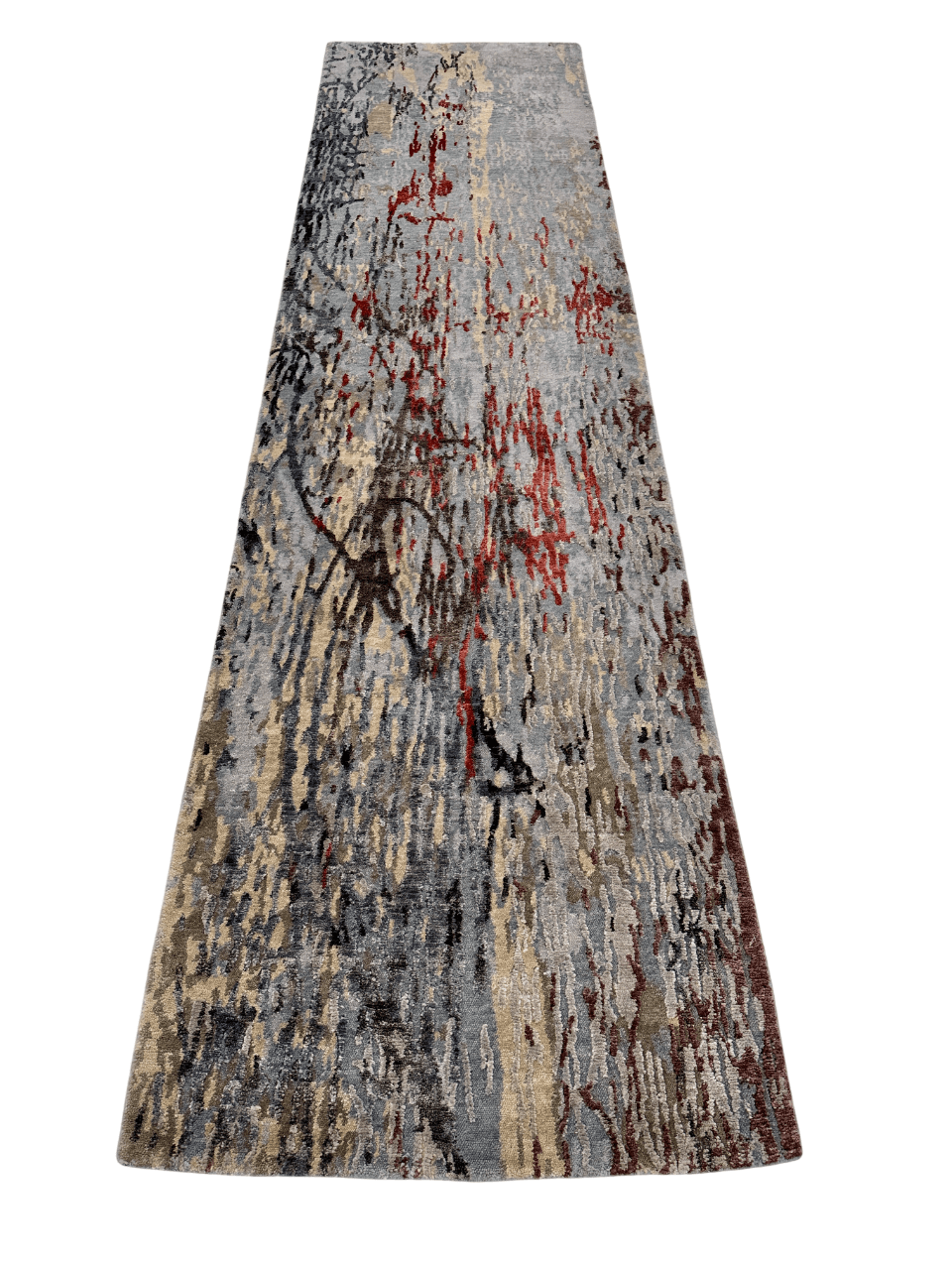 Contemporary 10' Runner gray/crimson