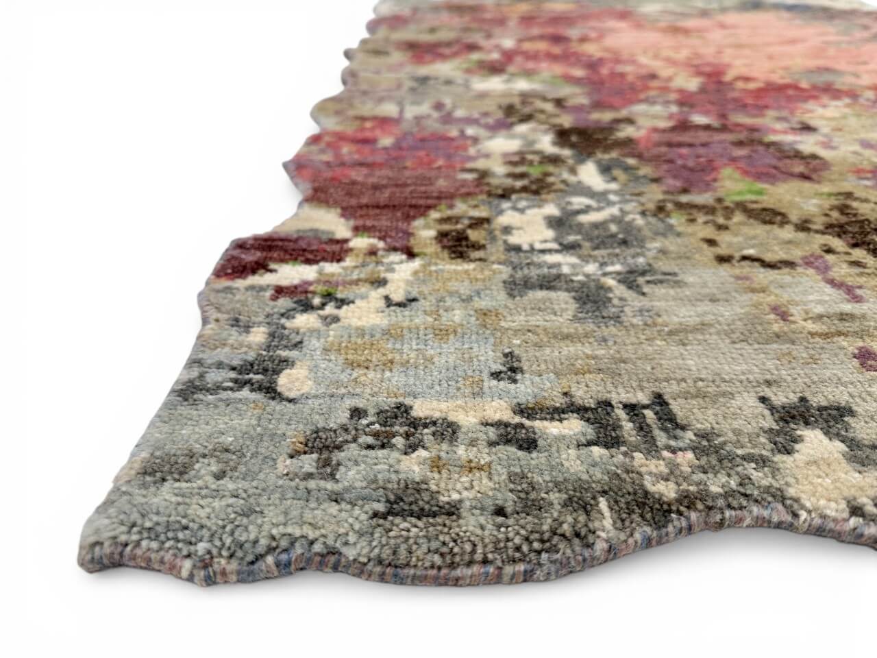 Scalloped Edge Contemporary (3x5) purple/multicolor