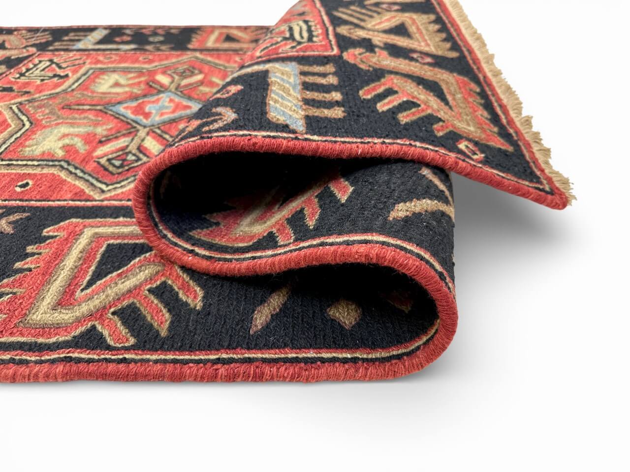 Reversible/2-Sided Shirvan Flat Weave (3x5) red/black