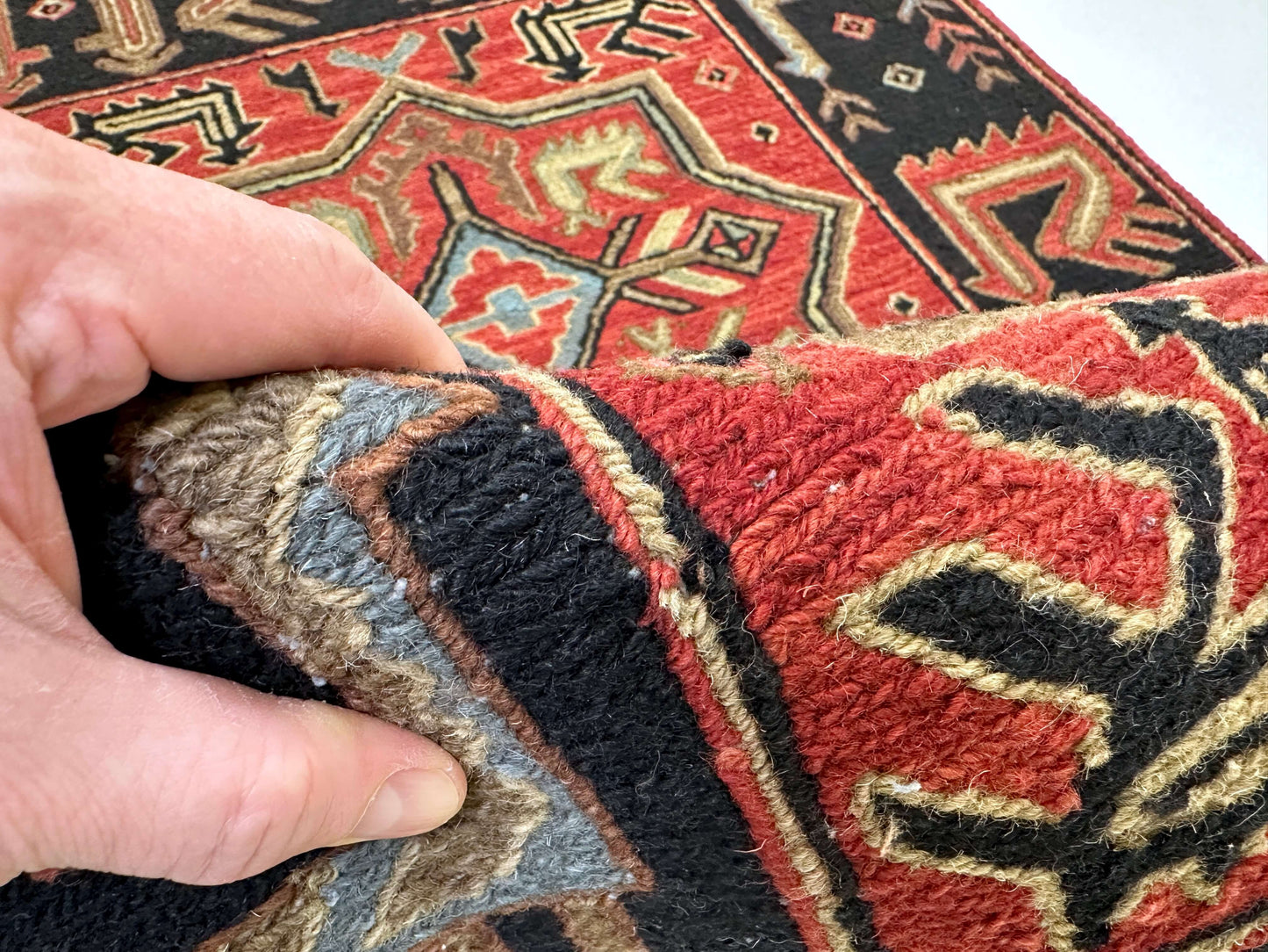 Reversible/2-Sided Shirvan Flat Weave (3x5) red/black