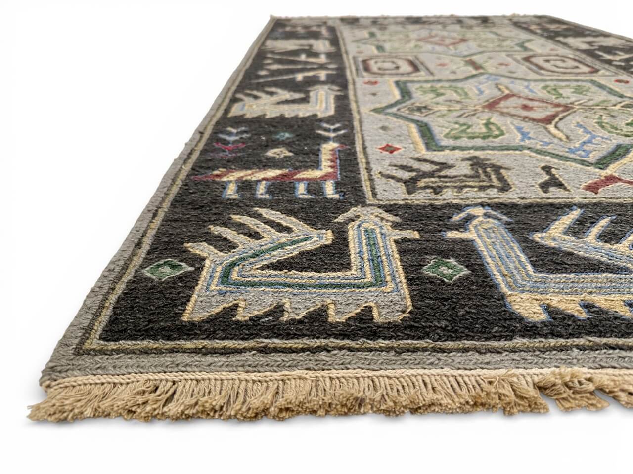 Reversible/2-Sided Shirvan Flat Weave (3x5) gray/black