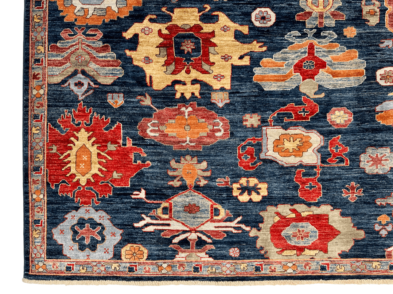 Aryana-Oushak (8'09"x11'09") navy/multicolor