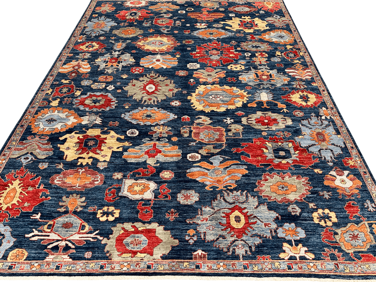 Aryana-Oushak (8'09"x11'09") navy/multicolor