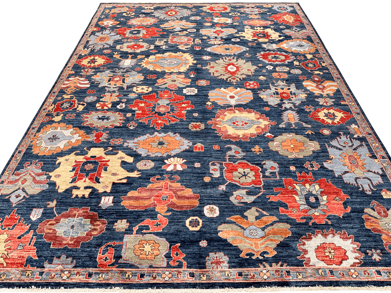 Aryana-Oushak (8'09"x11'09") navy/multicolor