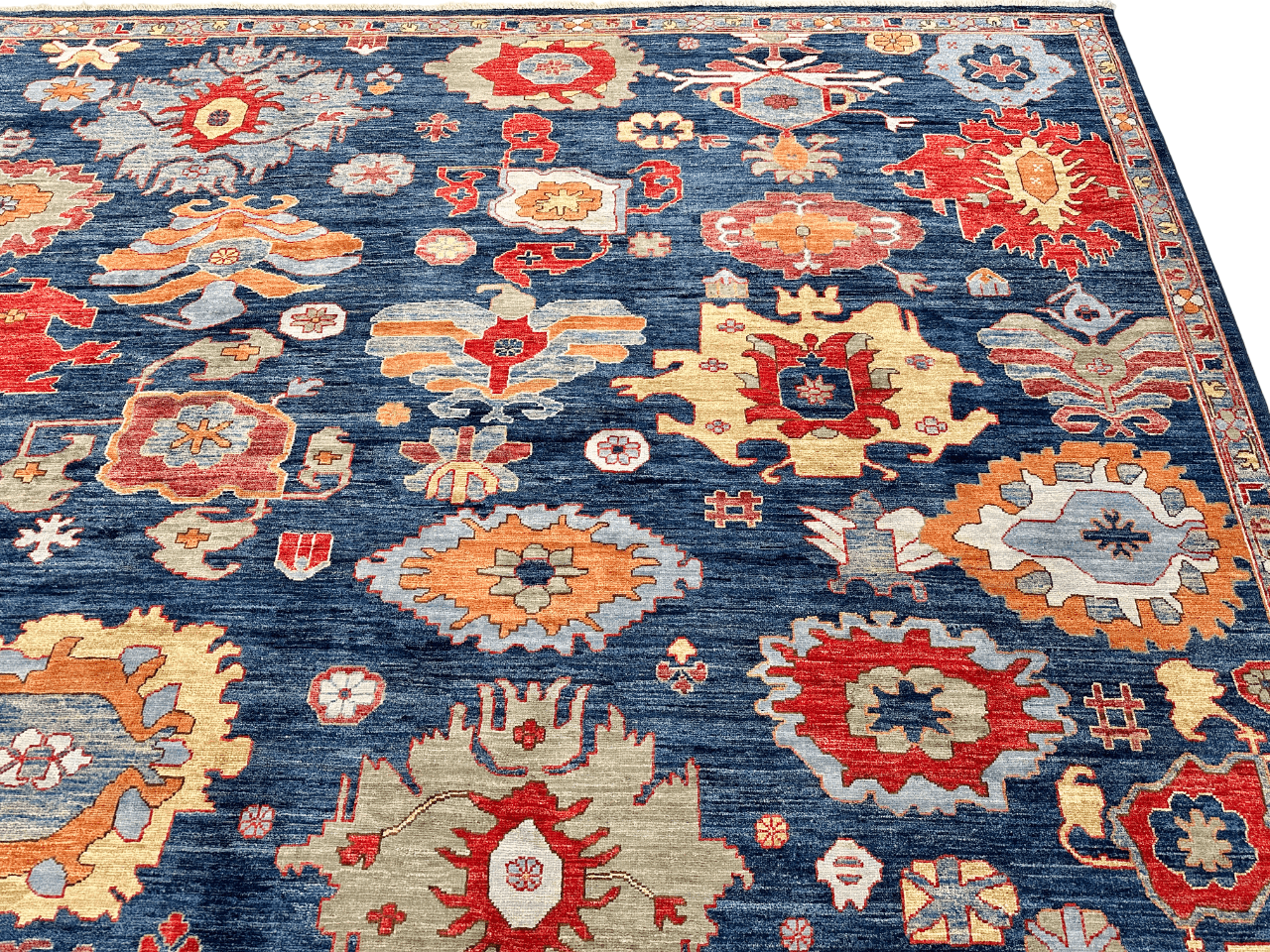 Aryana-Oushak (8'09"x11'09") navy/multicolor