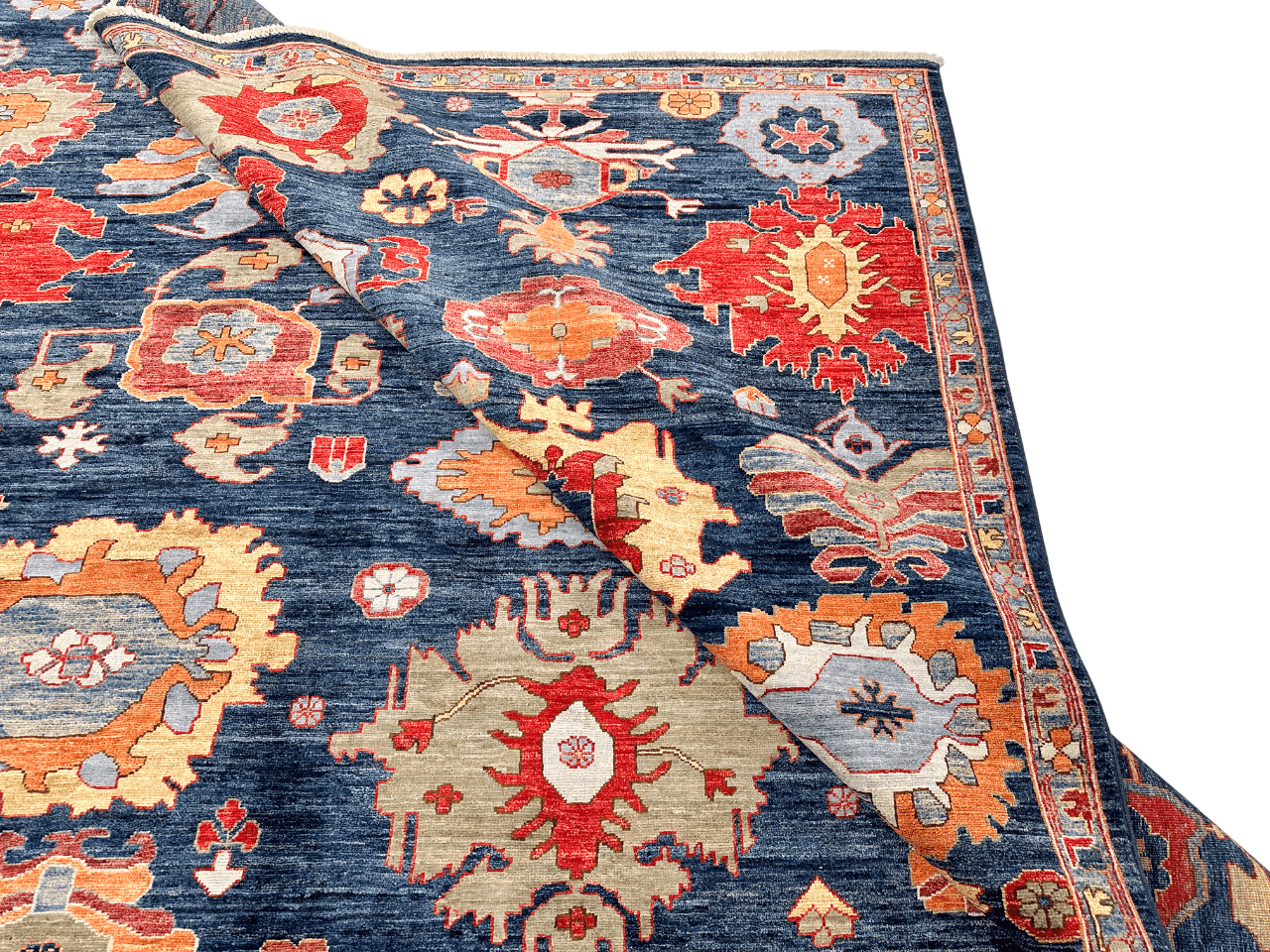 Aryana-Oushak (8'09"x11'09") navy/multicolor