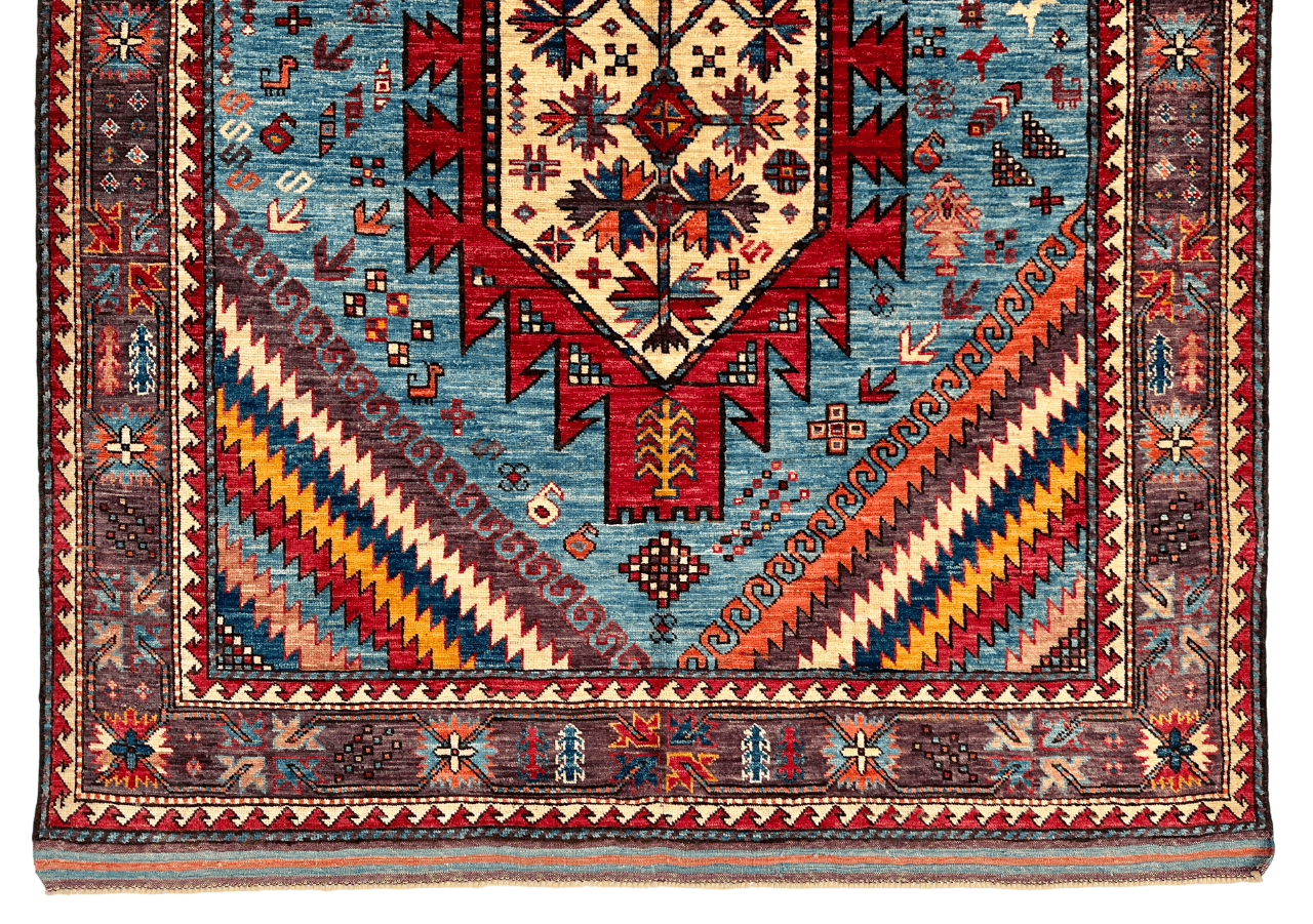 Balouchi (5'00"x7'04") blue/purple/multicolor