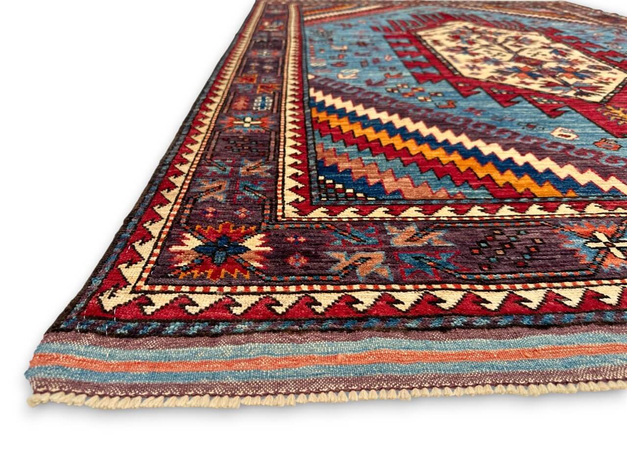 Balouchi (5'00"x7'04") blue/purple/multicolor