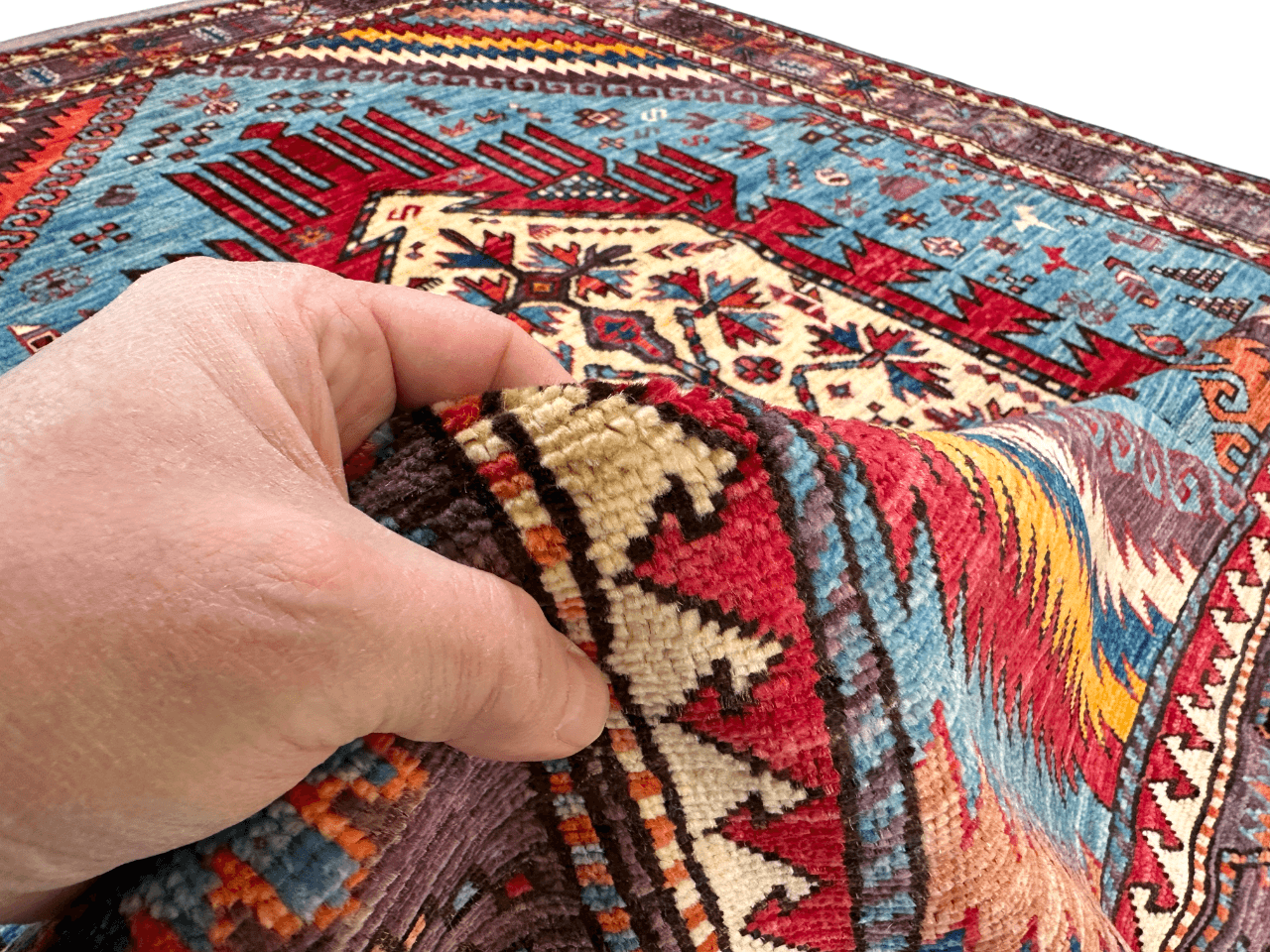 Balouchi (5'00"x7'04") blue/purple/multicolor