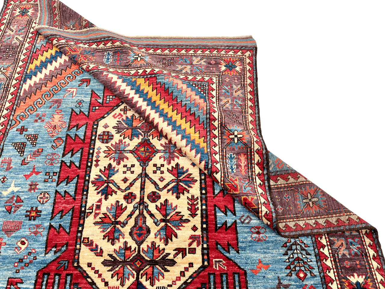 Balouchi (5'00"x7'04") blue/purple/multicolor