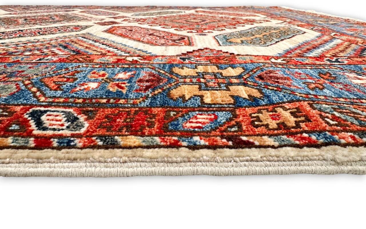 Aryana-Caucasian (4'00"x5'11") Ivory/Blue