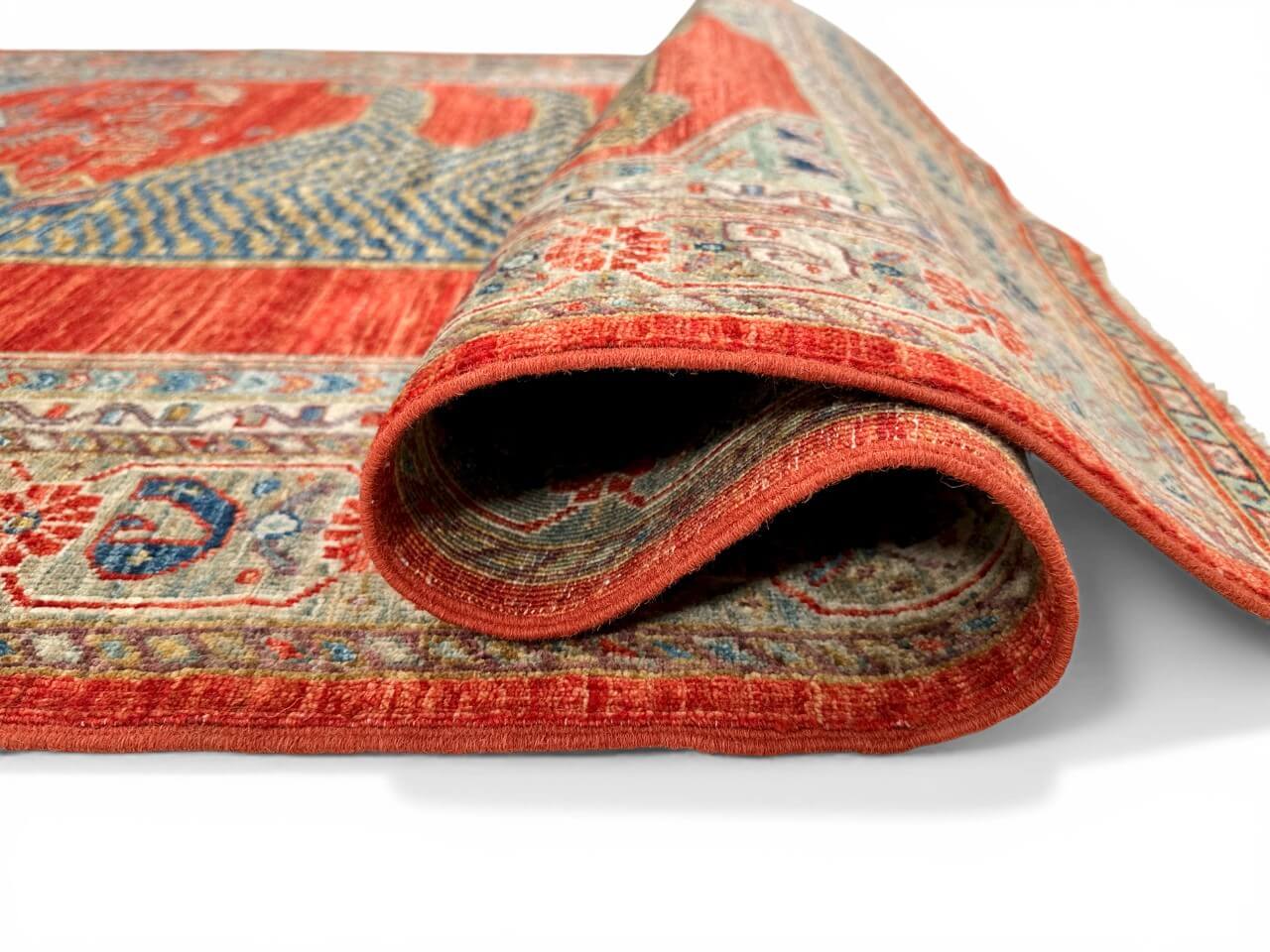 Aryana Tiger (4'00'x5'10") red/teal