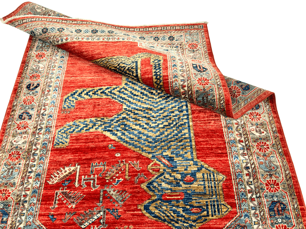 Aryana Tiger (4'00'x5'10") red/teal