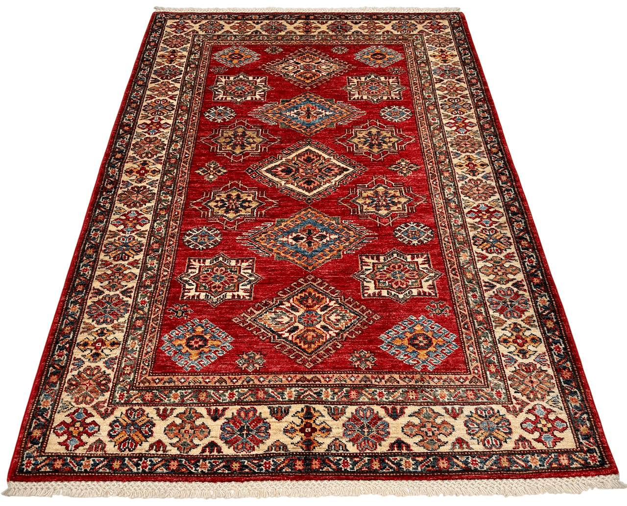 Super Kazak (4'01"x5'09") red/ivory