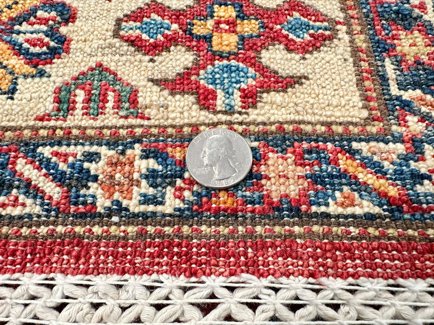 Super Kazak (4'01"x5'09") red/ivory