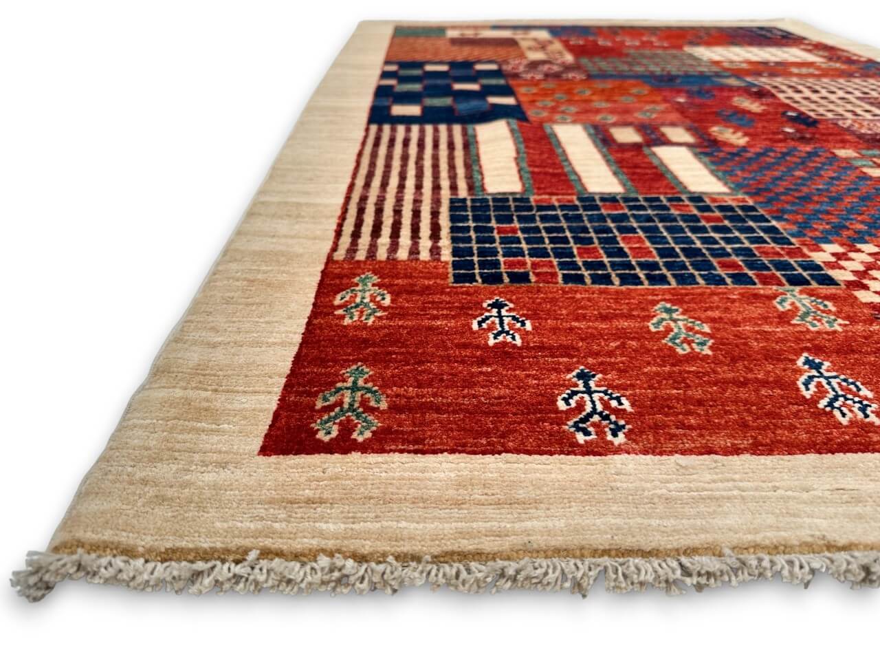 Patchwork Gabbeh (3'04"x5'00") multicolor/ivory